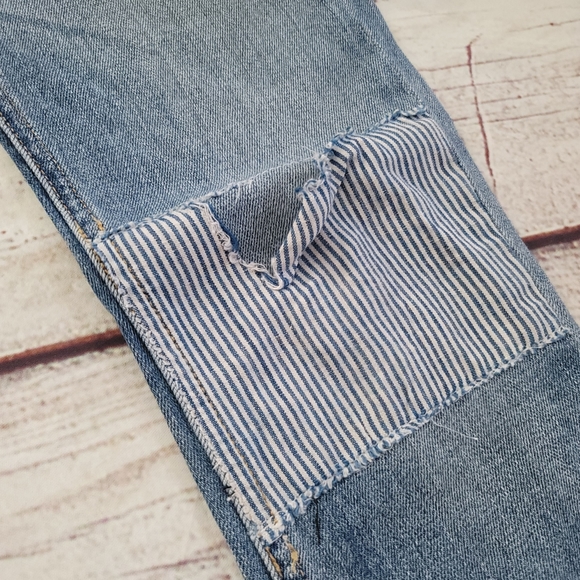 Rag & Bone Tomboy Striped Patch Boyfriend Jeans - Picture 6 of 6